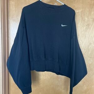 Nike Women's Black Cropped Hoodie